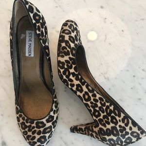 Steve Madden Leopard Shoes.  Size 9 1/2.  Worn.